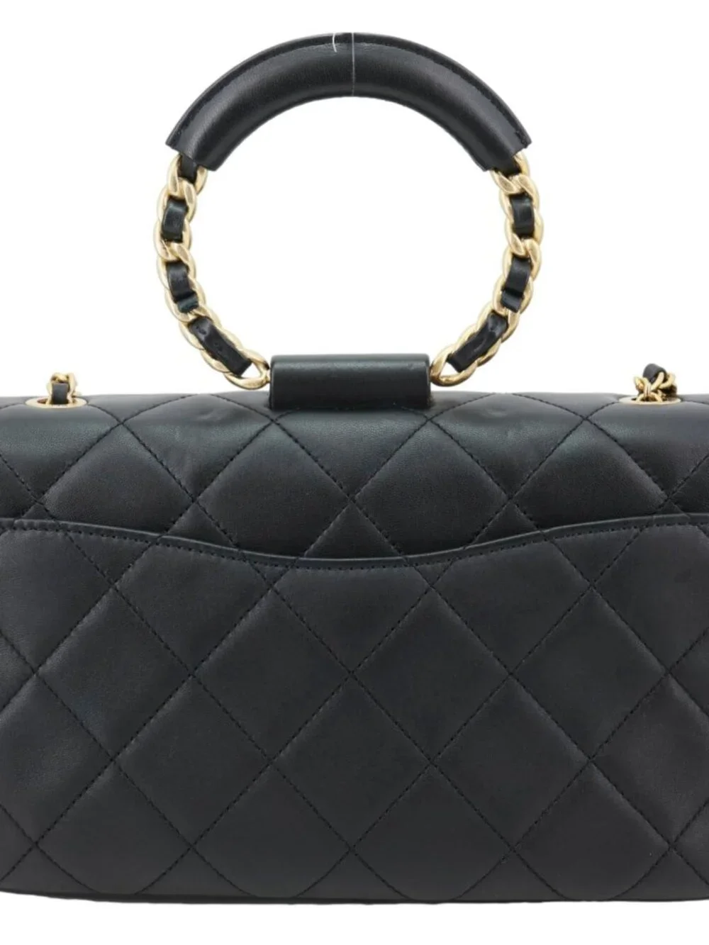 Chanel  In The Loop Flap Medium Quilted Lambskin Leather Shoulder Bag Black